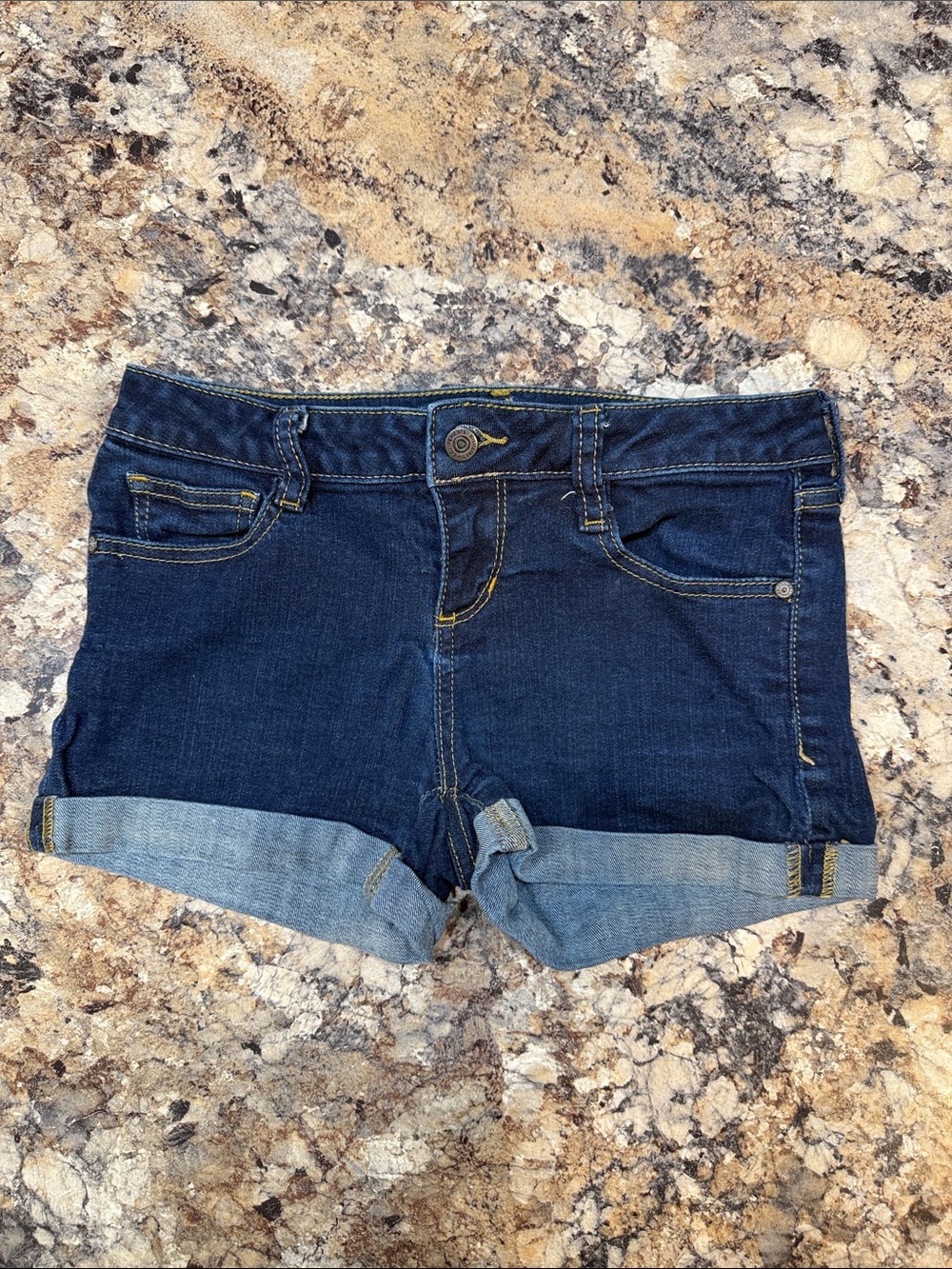 Arizona Jean Company Dark Blue Rolled Cuff Denim Shorts Jean shorts